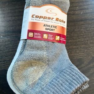 Women’s Gray Athletic Sport Ankle Socks. Shoe size 4-10